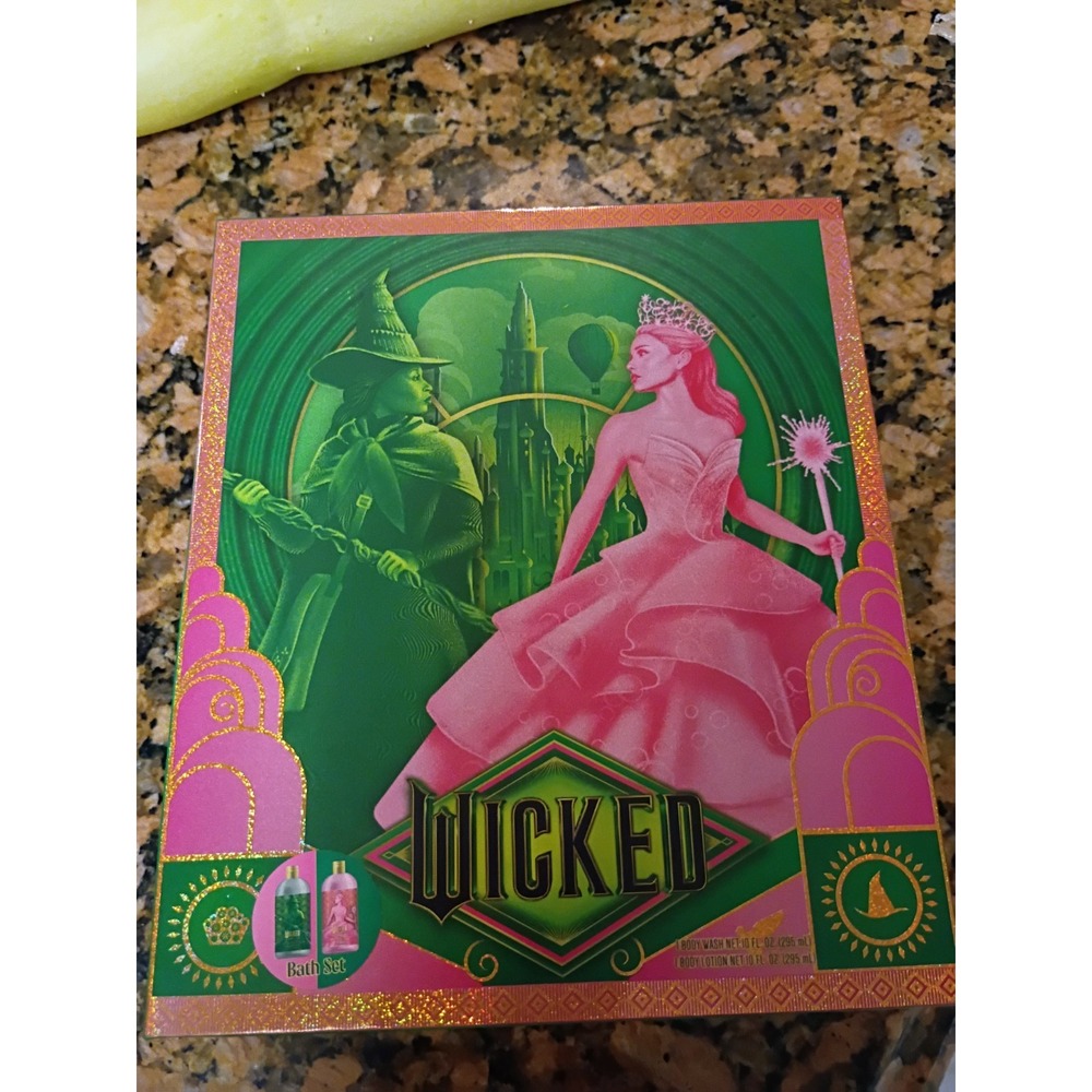 Disney Wicked 2-Piece Bath Set: Body Wash Body Lotion Aloe and Rose Holiday Gift